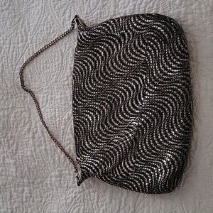 Vintage metalic beads clutch